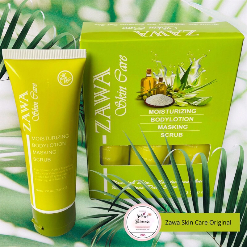 3 Pcs / Paket Box Zawa Skin Care Original Bpom Exp 2028