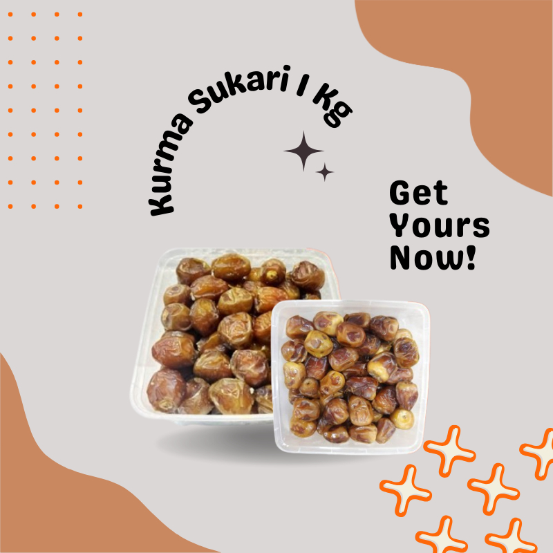 [ COD ] Kurma Sukari 1 Kg Premium Madinah || Kurma Sukari || Kurma Basah || Buah Kering