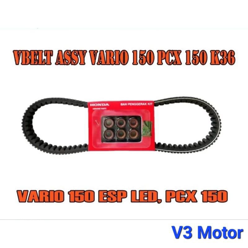 VANBELT FANBELT VBELT KIT SET + ROLLER VARIO125 LED VARIO150 LED PCX150 ORIGINAL HONDA AHM