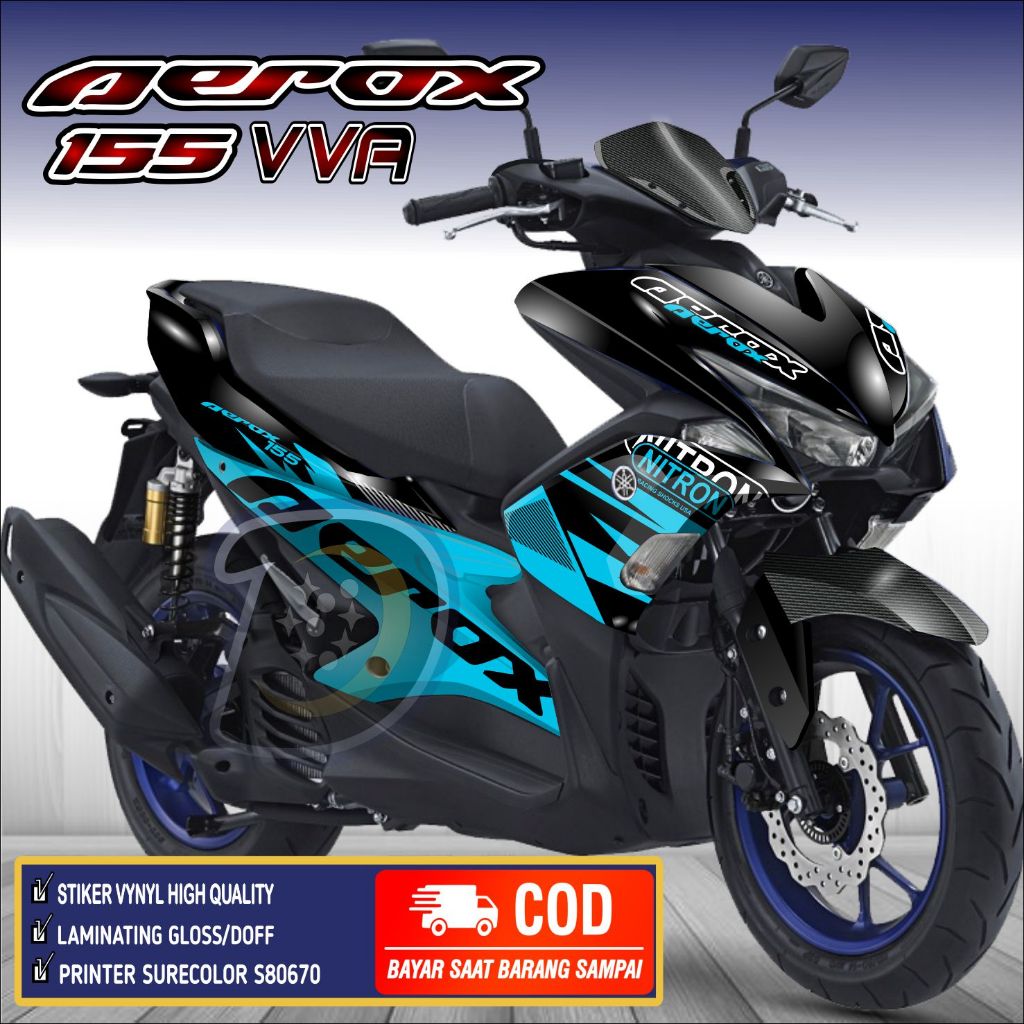 Decal Aerox 155 VVA Lama Striping AEROX 155 Lama Stiker Aerox 155 Old Nitron