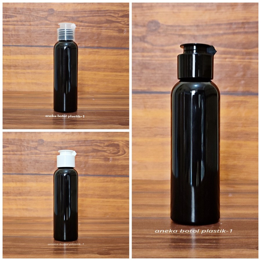 Botol Pet Br 100ml Fliptop / Botol Fliptop 100 Ml Hitam Fliptop Model  Jamur