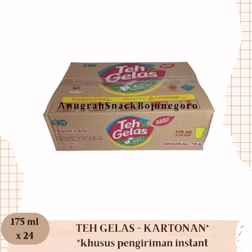 

Teh Gelas Minuman Teh Melati 175ml x 24