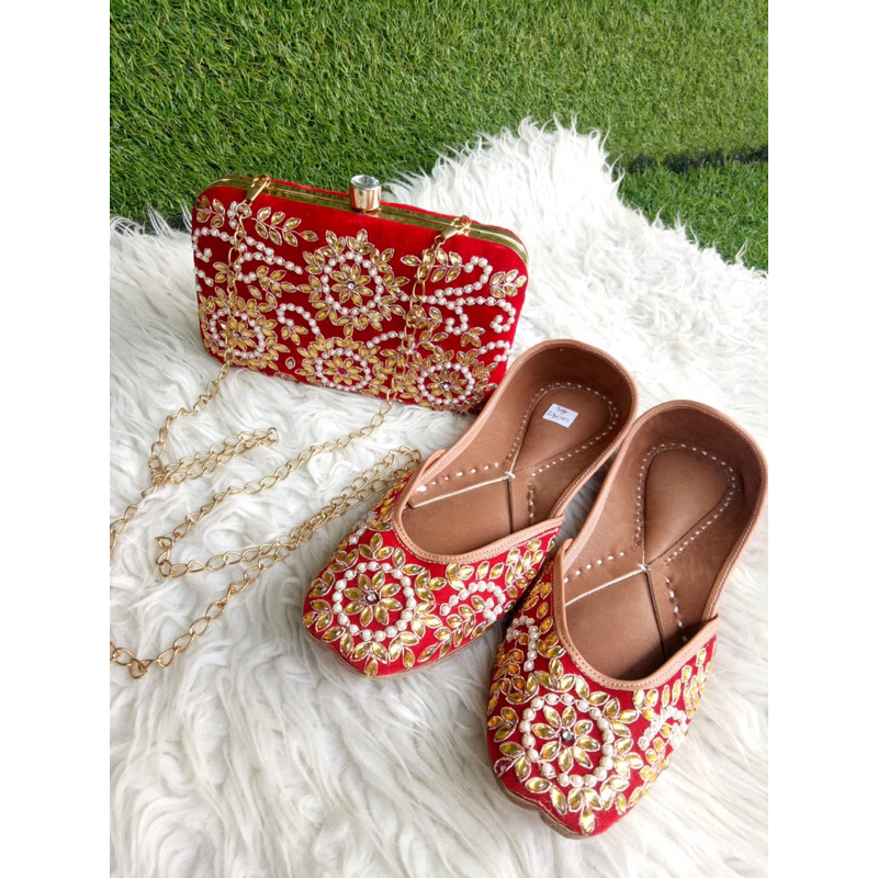 SET CLUCTH BAG & SEPATU | Set Exclusive| Tas india premium| Tas pesta | RZ Bollywoodstyle