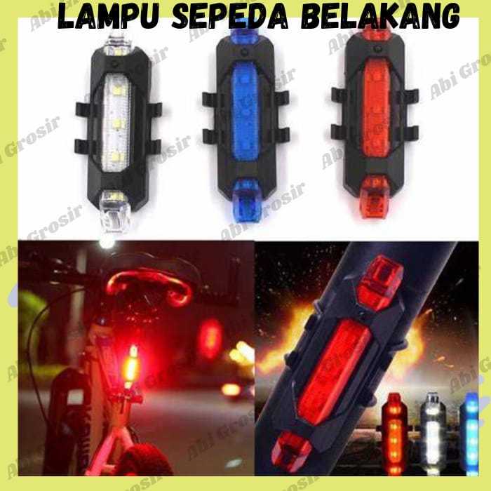Lampu LED Sepeda Belakang USB Rechargeable Anti air / Accesories Sepeda