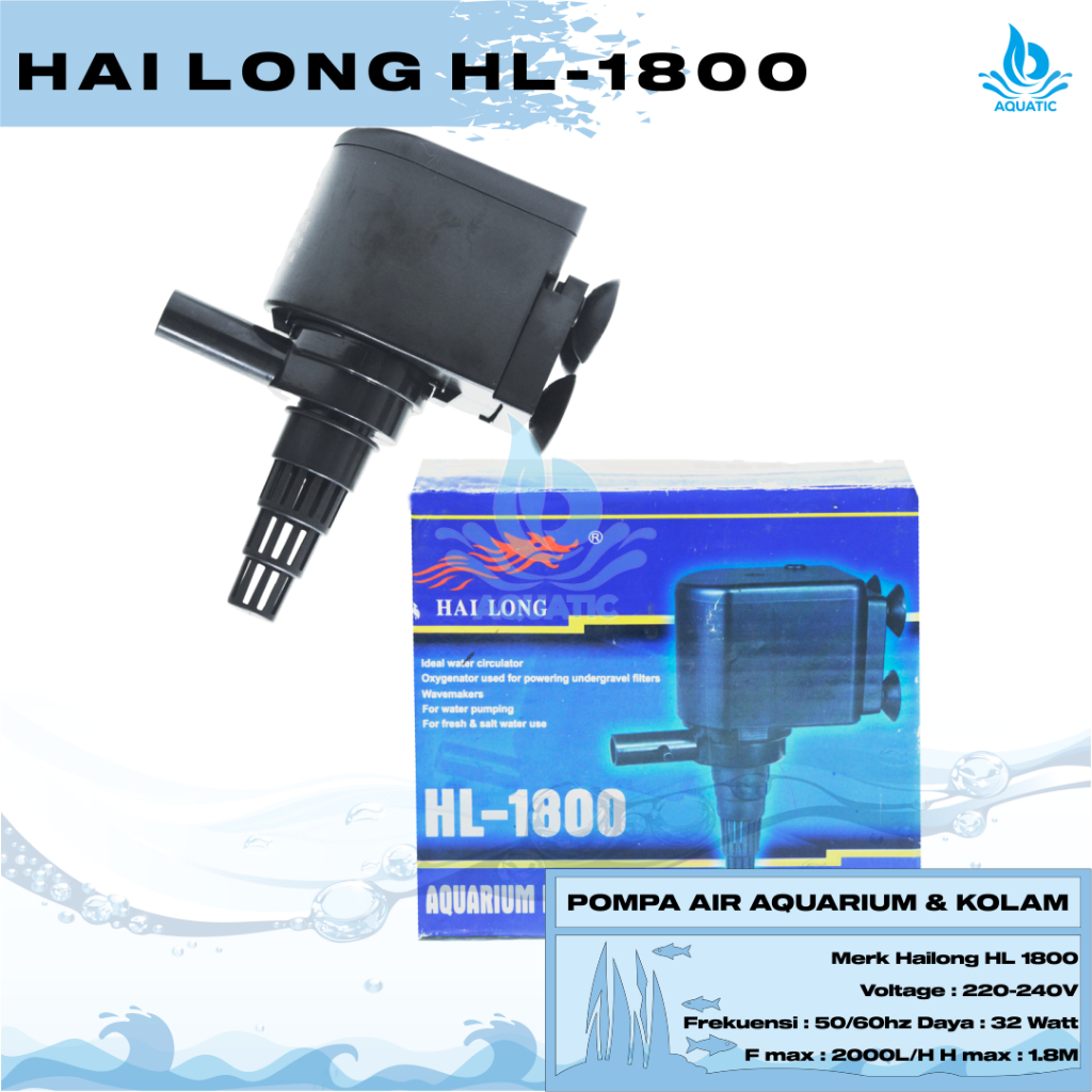 HAI LONG HL - 1800 MESIN POMPA CELUP POWER HEAD AQUARIUM HL - 1800