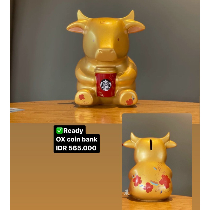 Starbucks Ox Coin bank Ceramic china edition