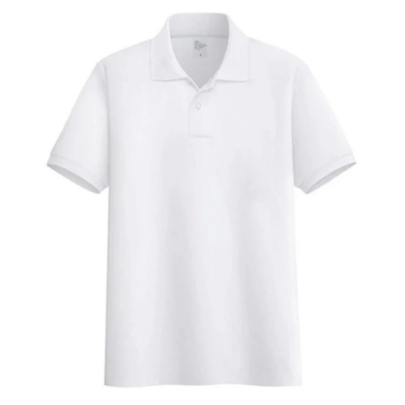 baju kaos polo polos Poloshirt seragam berkerah pria wanita Warna putih