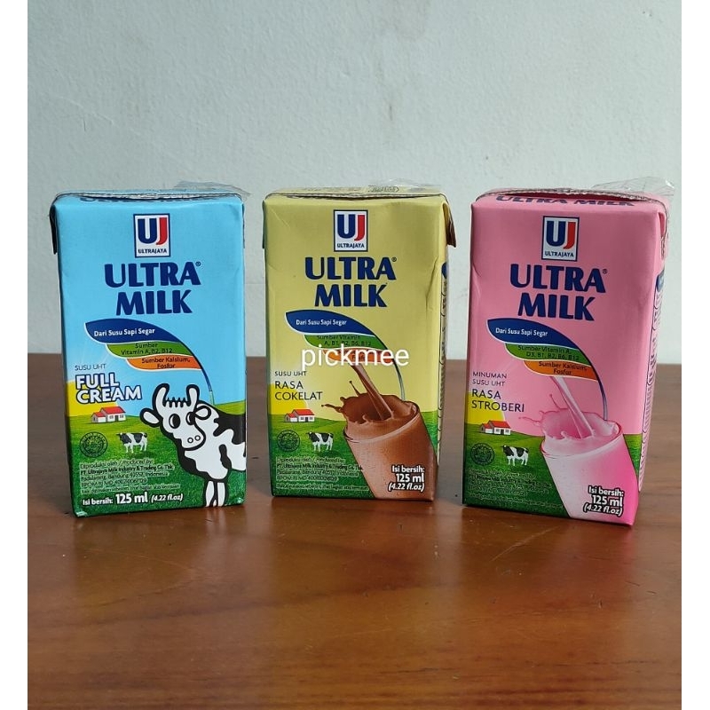 

Susu Ultra Milk UHT 125ml ECER coklat / stroberi / fullcream