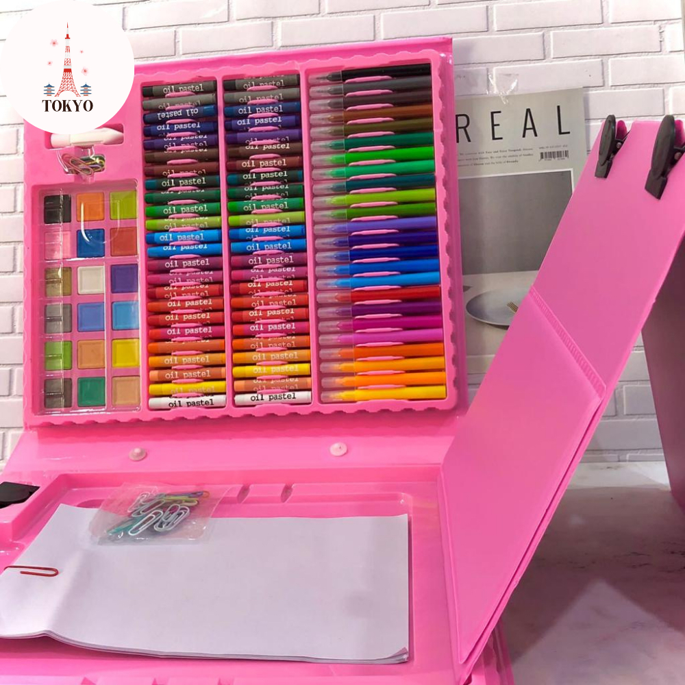 

Super Mega Art Set 208 in 1 Krayon Pensil Warna Spidol Bonus Kertas