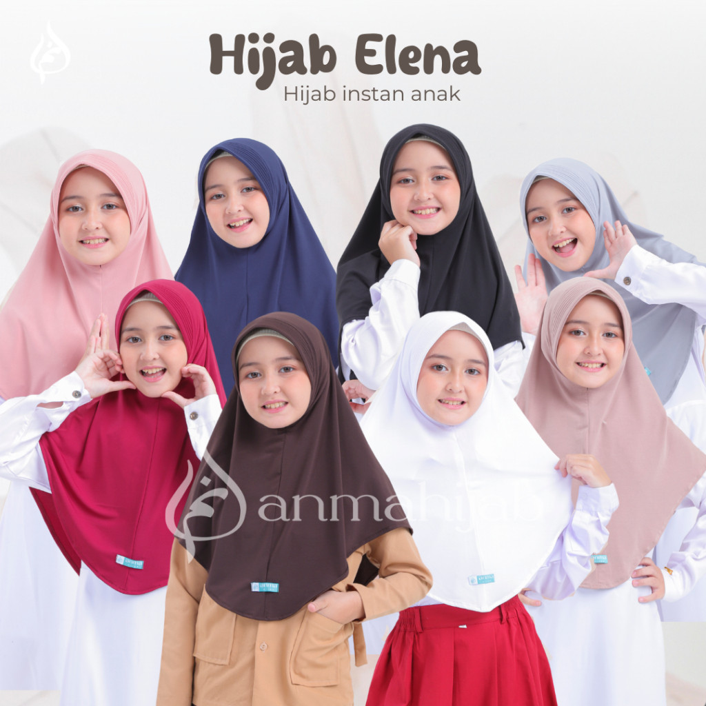Anma Hijab - Elena ( Hijab Anak SD Kelas 1-6 Bahan Jersey Super Premium)