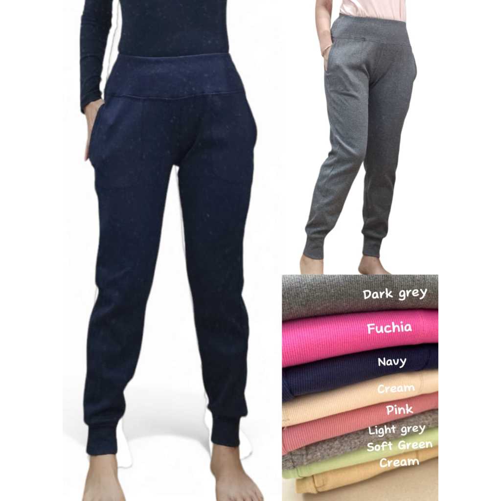 (OBRAL) Celana Jogger Ribbed 90 Degree - 4561