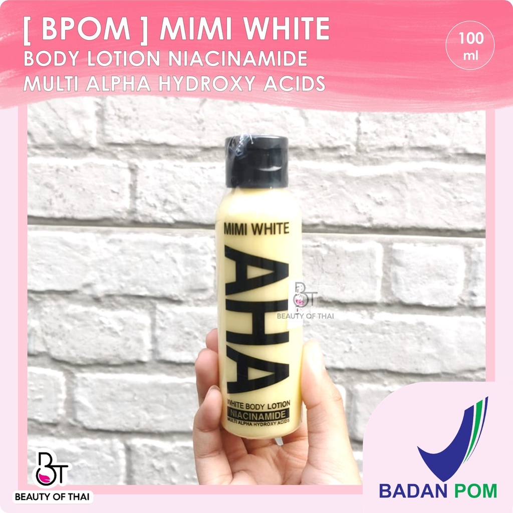 [ BPOM ] MIMI WHITE BODY LOTION NIACINAMIDE MULTI ALPHA HYDROXY ACIDS 100 ML  | LOTION PEMUTIH BADAN