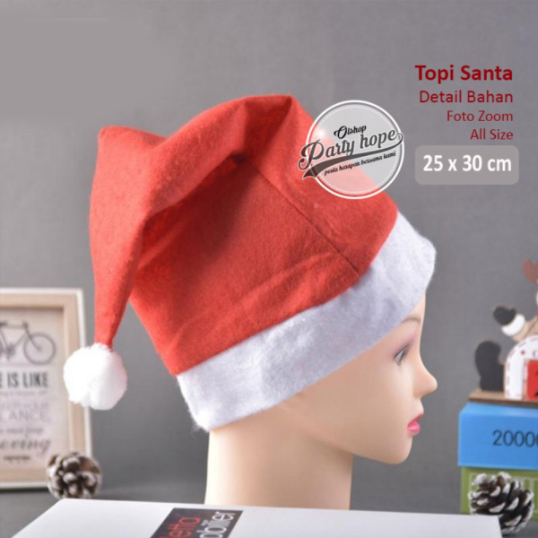 

Dijual topi santa claus polos / hat merry christmas / topi natal polos murah Berkualitas