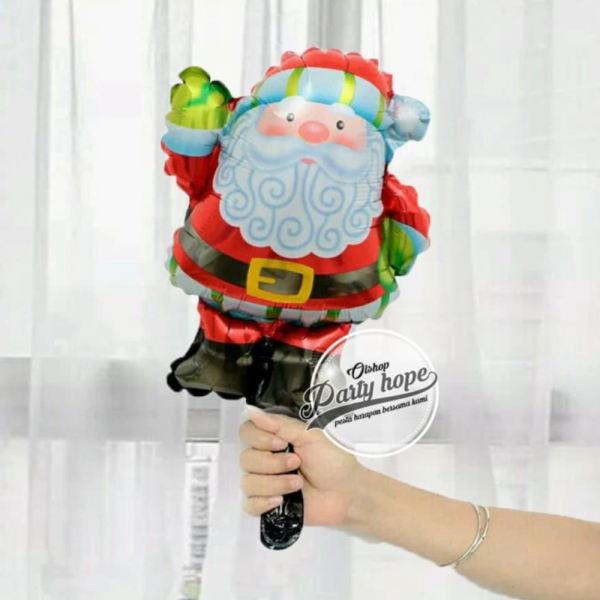 Jual balon foil santa jenggot mini / balon natal / xmas / balon santa claus Murah