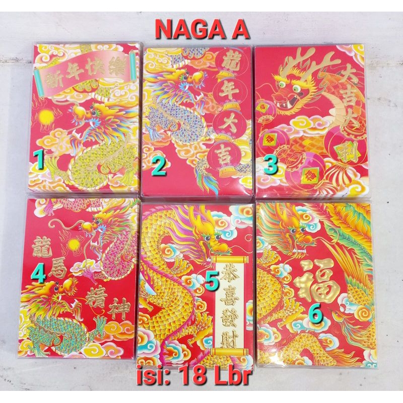 

Angpau imlek 2024 / Amplop imlek box 2024 warna warni / Angpao imlek naga