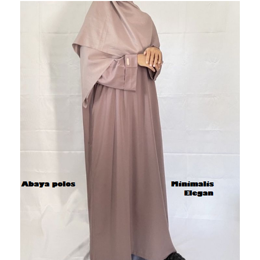 Gamis Abaya Jumbo Polos Hitam Nyaman Termurah