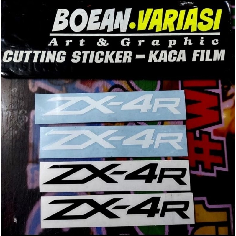 Cutting sticker ZX4R TULISAN ZX4R LOGO ZX4R KAWASAKI DAN LAINNYA