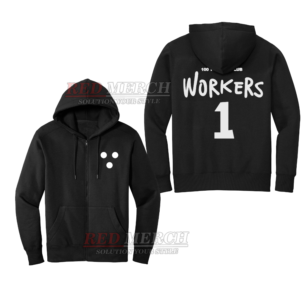 RedMerch// jaket hoodie zipper Manhwa Outfit Yoojin Lookism