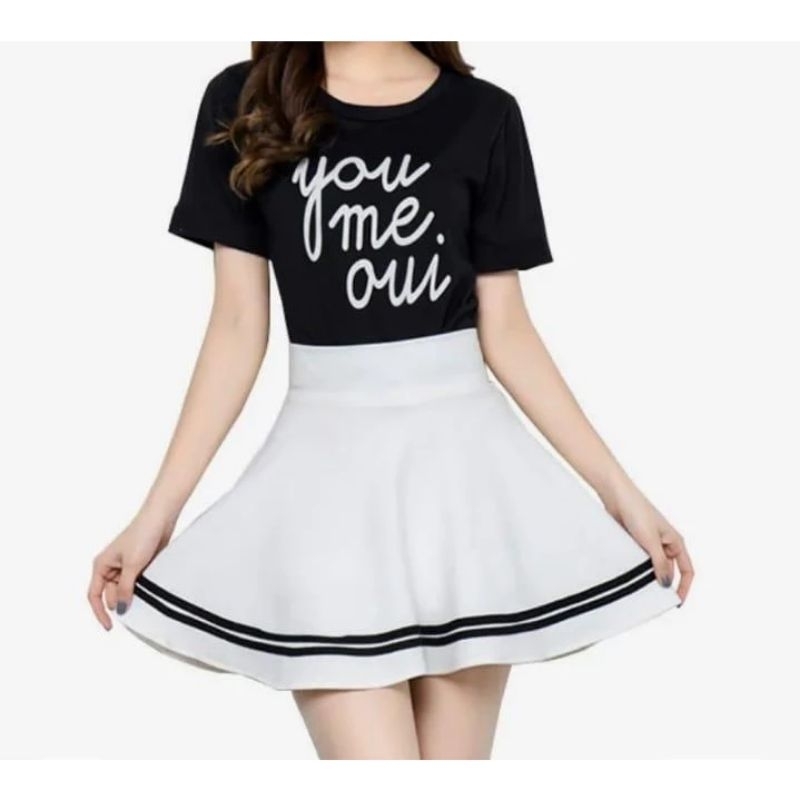 Rok pendek Wanita Rok list Mini Korea sexsi