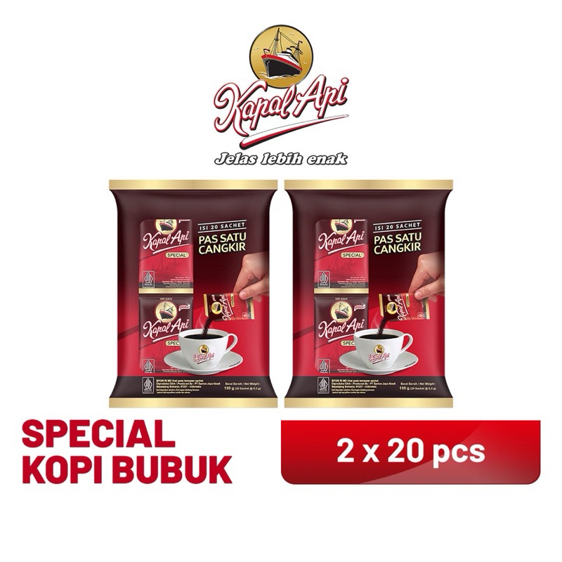 

Kapal Api Spesial Merah - 2 Bag (20x6,5gr)