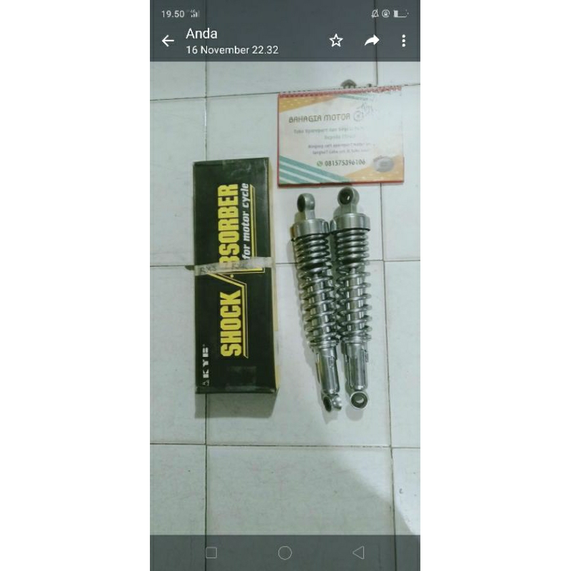 Shocbreaker Honda Supra100,125,SupraFit Kayaba  asli