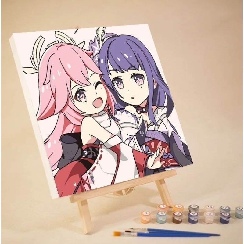 

[ PAINT BY NUMBERS KIT 20 x 20 ] DIY • GENSHIN IMPACT