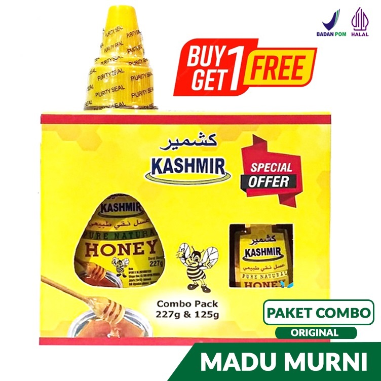 

Paket Madu Kashmir Special Offer 227gr Bonus 125gr | Madu Asli Murni Original - Madu Kashmir Natural Pure Honey (Combo hemat 227gram free 125gram)