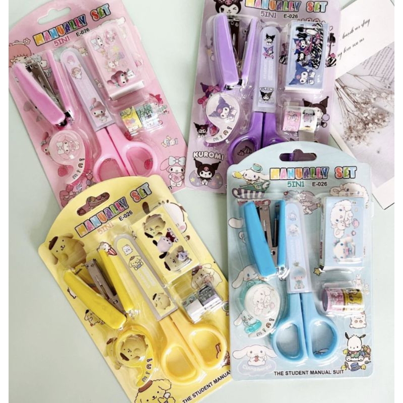 

COD 1SET ALAT STATIONERY 51N1 MOTIF KARTOON / GUNTING + SELOTIP + STAPLES KARTOON KD193