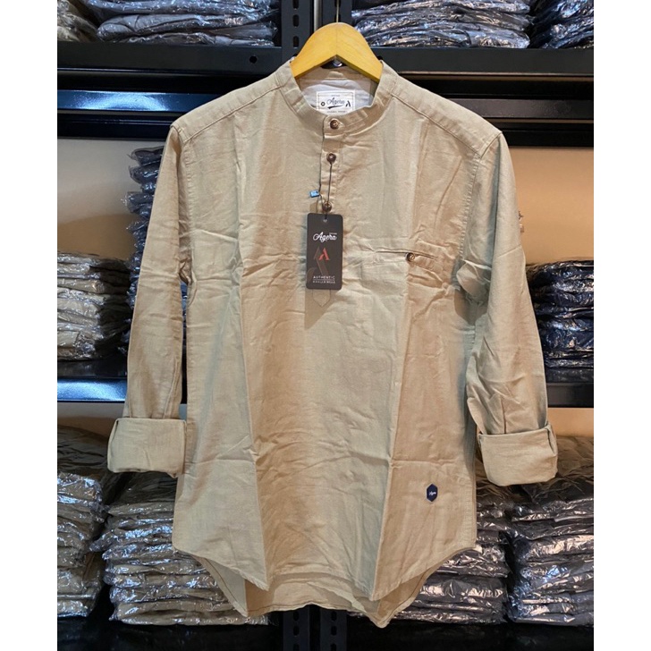 KODE UO325 BEST SELLER baju muslim kemko kemeja semi koko pria dewasa lengan panjang harley rabbani 