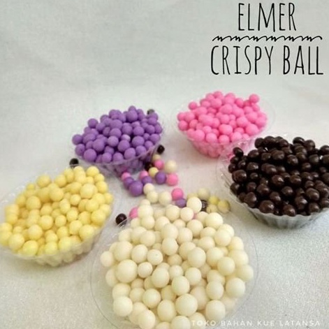 

[COD LK59] Crispy Ball Elmer Kemasan 250gr ( DARK / WHITE / STRAWBERRY ) abdjo
