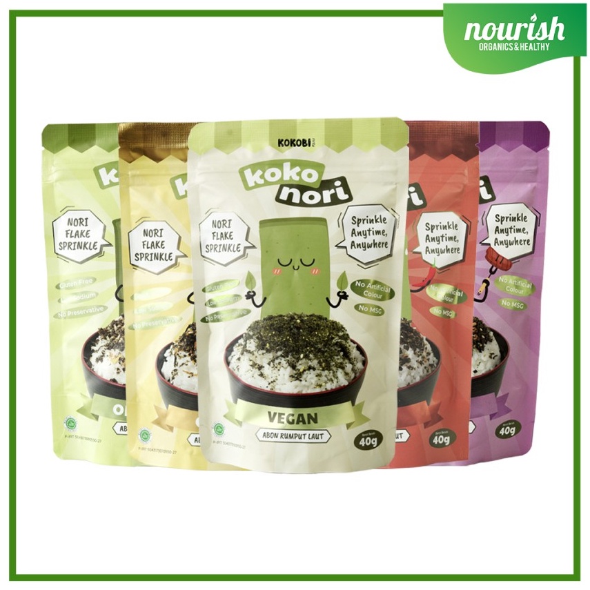 

9JDDZ KOKOBI Koko Nori Abon Rumput Laut Tabur No MSG, Tanpa Pengawet 40gr zehkc