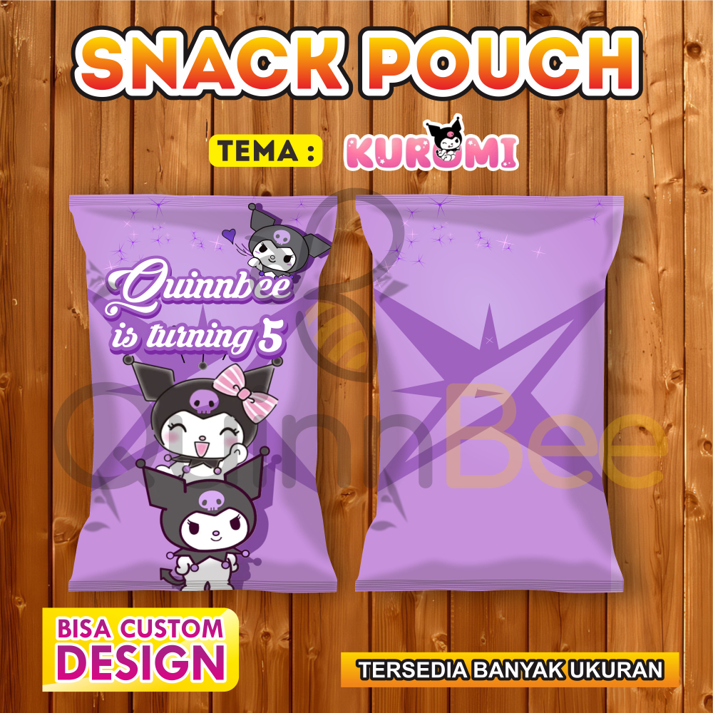

Snack Pouch Jumbo|Pouch Ultah|Kemasan Snack Ulang Tahun|Birthday Snack Pouch (Gratis Design) - KUROMI - SANRIO - MY MELODY