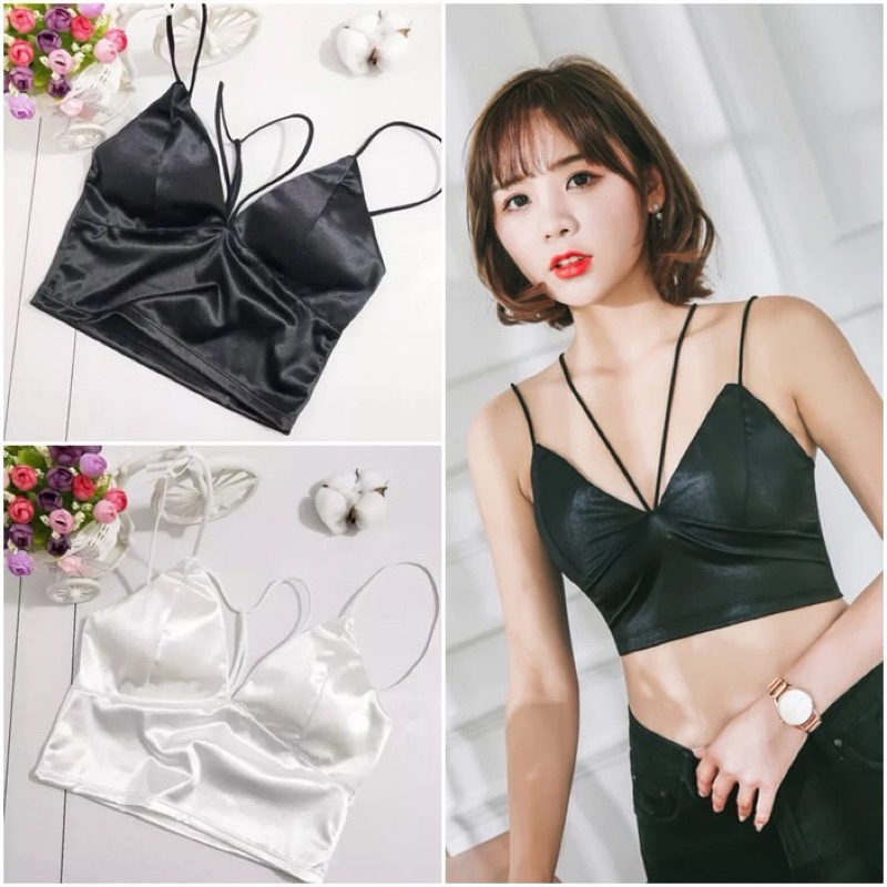 Bra Fashion Wanita  (T180)) / Tanktop bra Pakaian Dalam Bra Bahan Satin Stylish / Bra Wanita