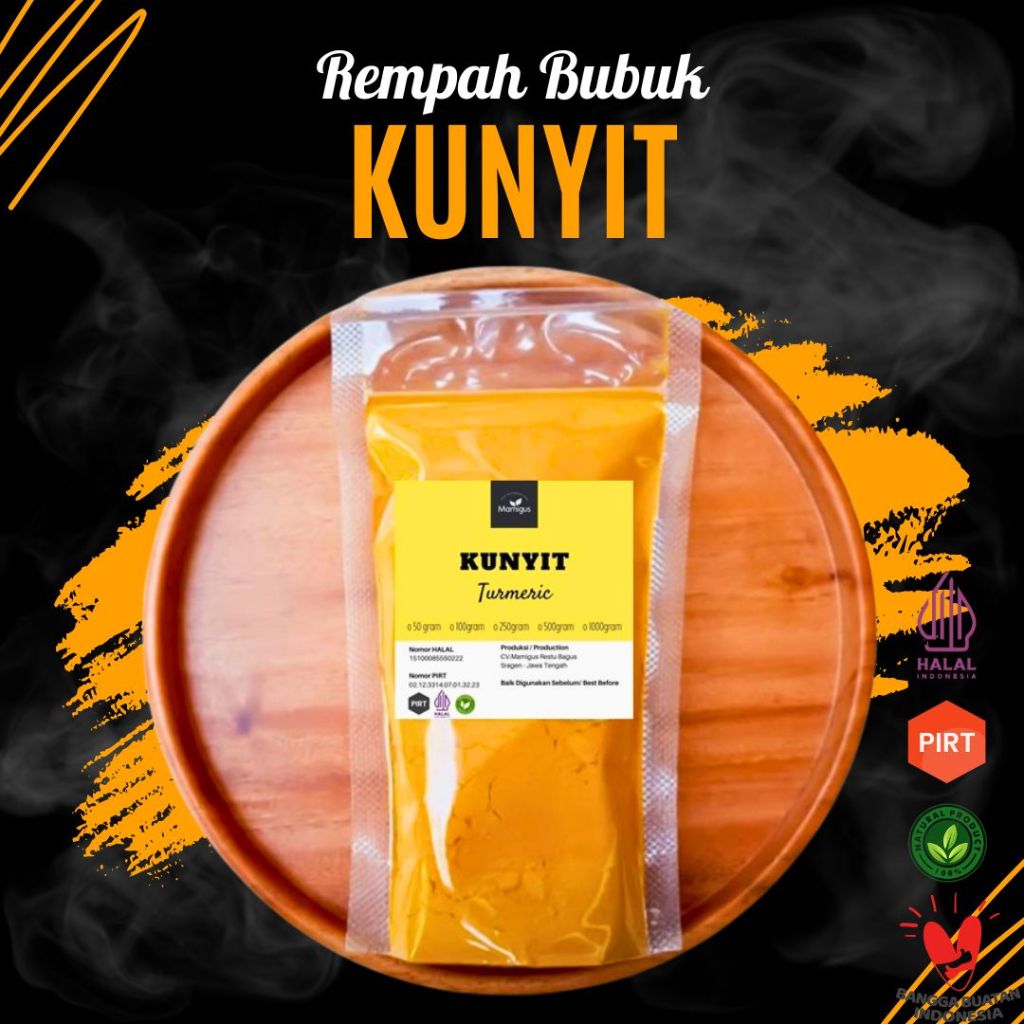 

Kunyit / Kunir Bubuk Rempah Organik / Turmeric Powder (500 GRAM)