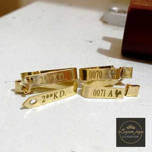 Wing band ayam wingband segel sayap ayam penanda disayap bahan anti karat bisa pesan nama nomor