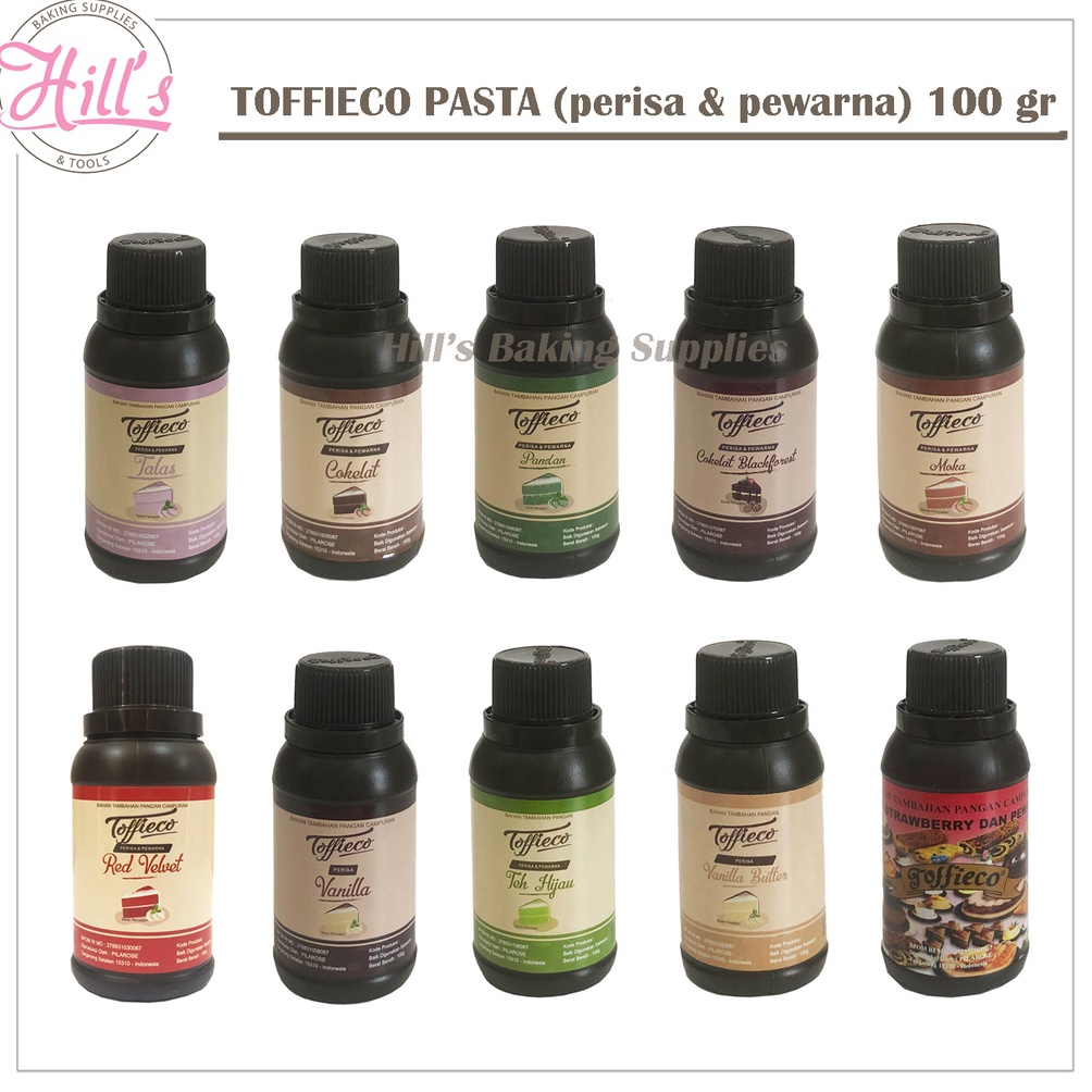 

!!JKE TERLENGKAP !!! PASTA & RUM TOFFIECO 100 gr / PERISA PERASA RHUM TALAS COKLAT PANDAN BLACKFOREST MOKA KOPI VANILA BUTTER STROBERI RED VELVET DURIAN ZERO BAKAR TOFIECO TOFICO TOFIKO TOFFIENA100 ml Ready stock