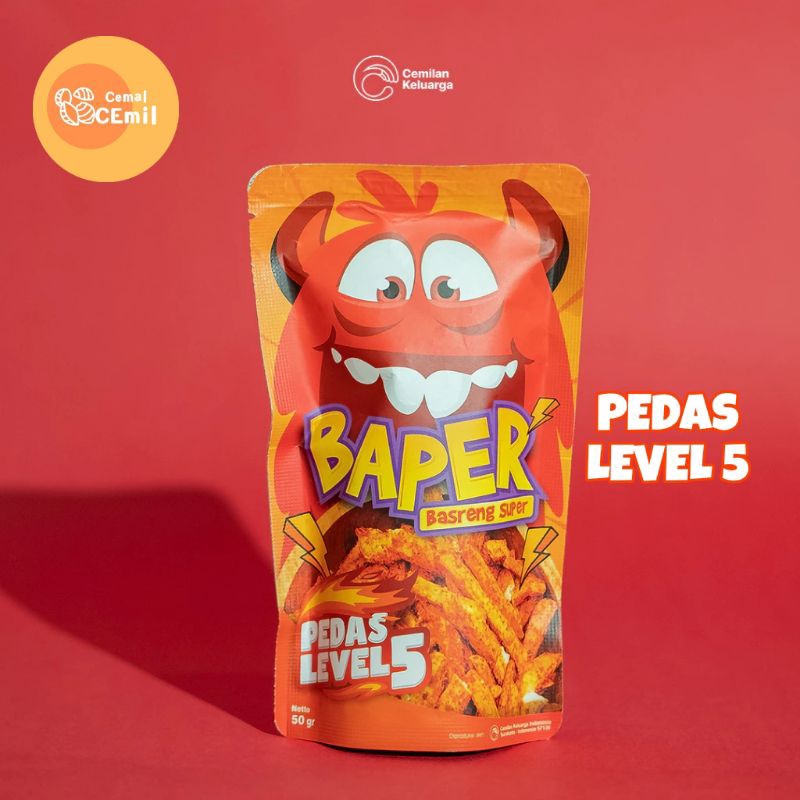 

CEMAL CEMIL - BAPER BASRENG SUPER PEDAS LEVEL 5 (50g) JAJANAN KEKINIAN RENYAH DAN GURIH