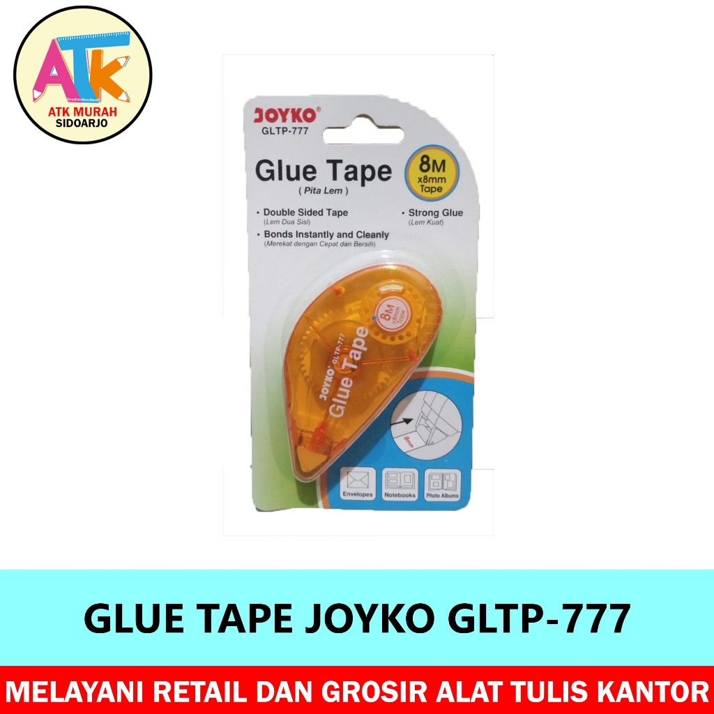 Glue Tape Lem Pita Dua Sisi Doubel Sided Tape Roll Joyko GLTP-777