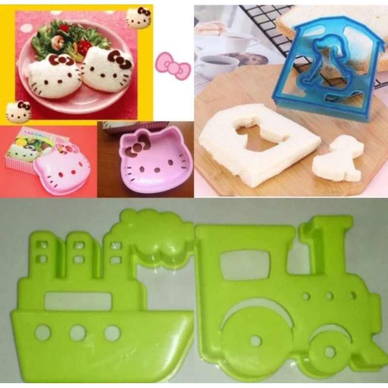 Cetakan nasi karakter / cetakan roti tawar / cetakan nasi roti tawar motif/cetakan nasi roti tawar k