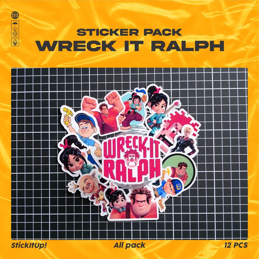 

COD✨ StickItUp Stiker Pack Kartun Wreck It Ralph Lucu Keren Untuk Koper Laptop Skateboard