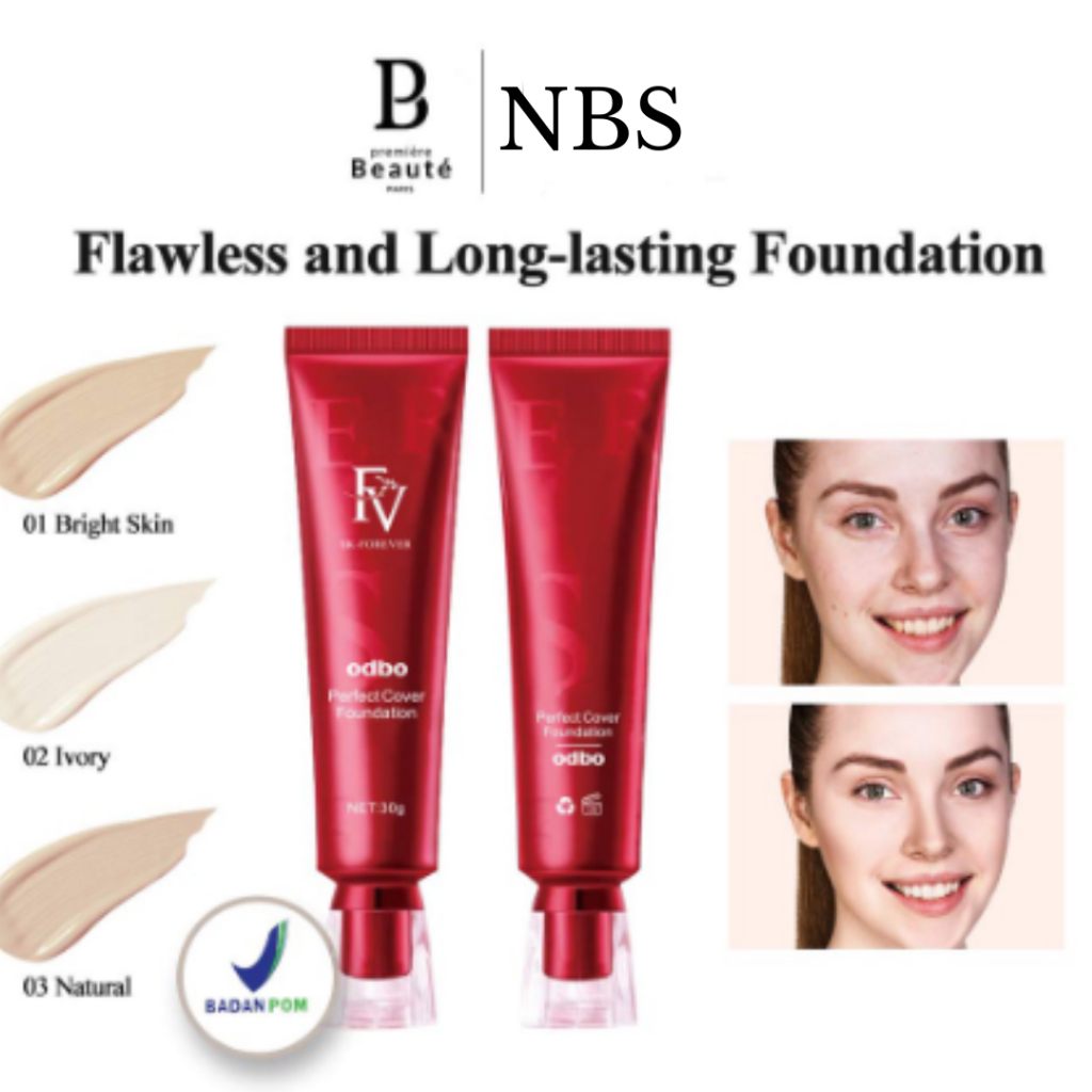 OdbO FV Original Cover Foundation 30g Perfect Magic Flawless Long Lasting Makeup SK Forever BPOM