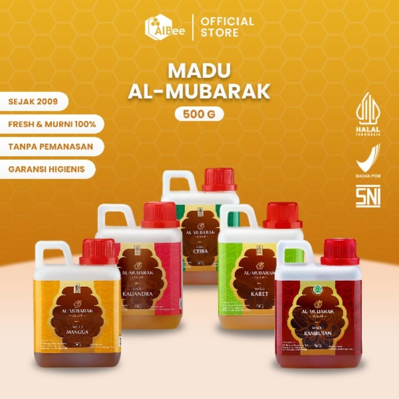 

Madu Asli Natural Raw Honey 500 Gram - Madu Almubarak Original