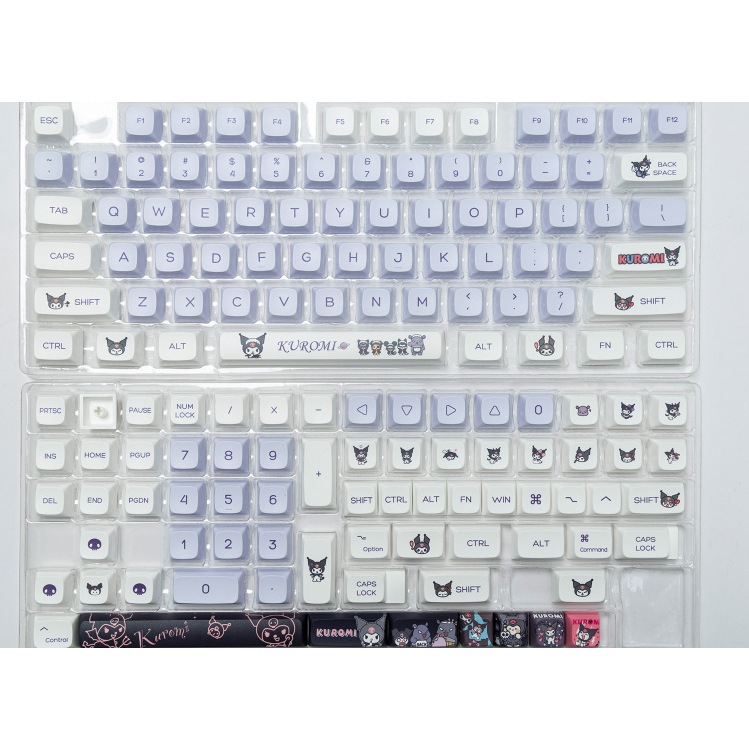 Zifriend Kuromi 146 Key XDA Profile PBT Dye-sublimated Keycaps Set Mechanical Keyboard Keycaps