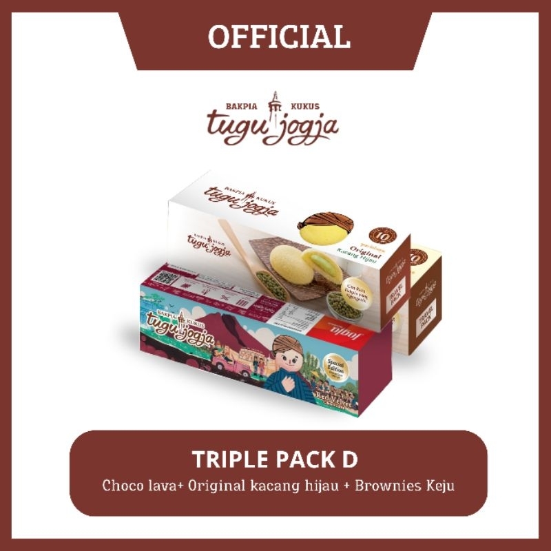 

Tripel Pack D (Travel pack - Choco lava - Original Kacang Hijau - Brownies Keju )