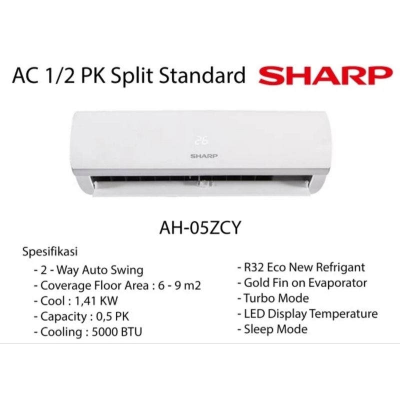 AC SHARP 1/2 PK AH-A5ZCY
