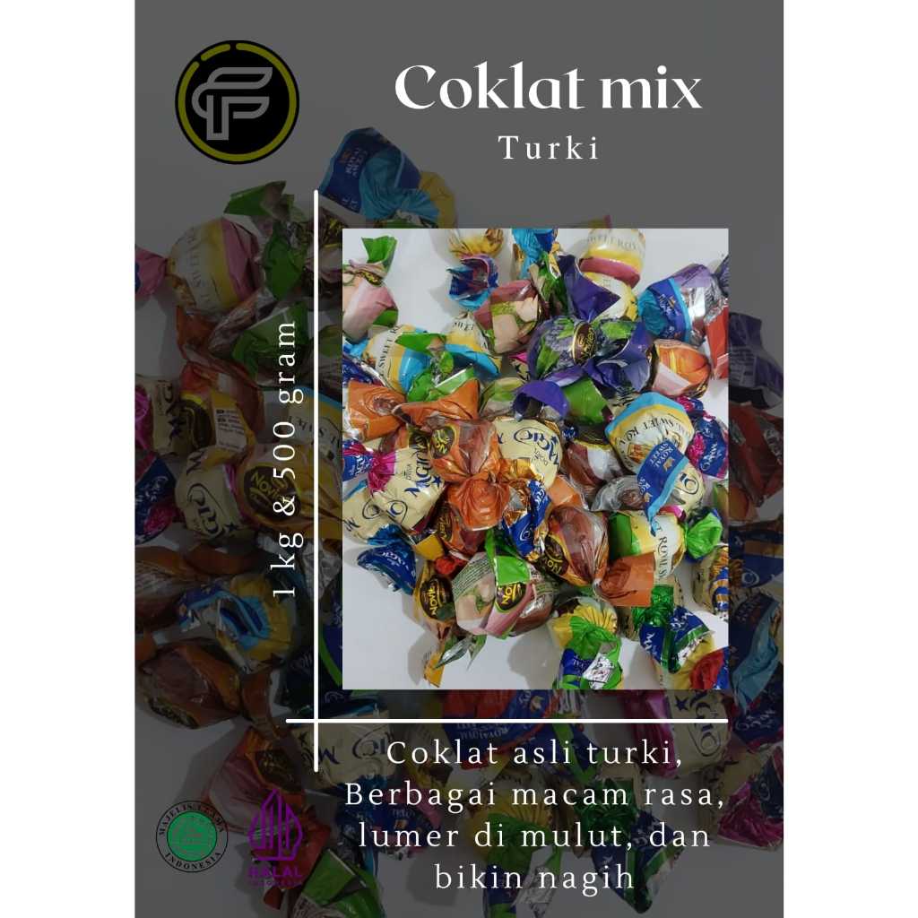 

Coklat Turkey Mix Atalita Truffle 1kg Mix Coklat Import Arab Original
