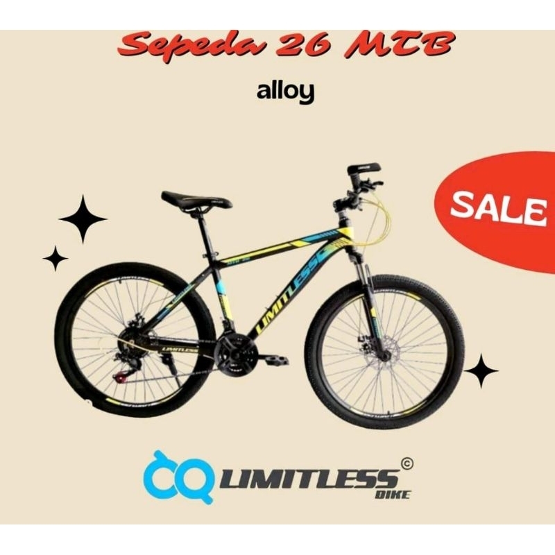 sepeda mtb limitless alloy 26 inc terbaru