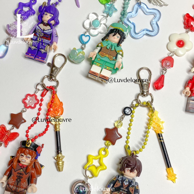 GENSHIN IMPACT GANTUNGAN KUNCI ZHONGLI KLEE RAIDEN VENTI KEYCHAIN MINI FIGURE