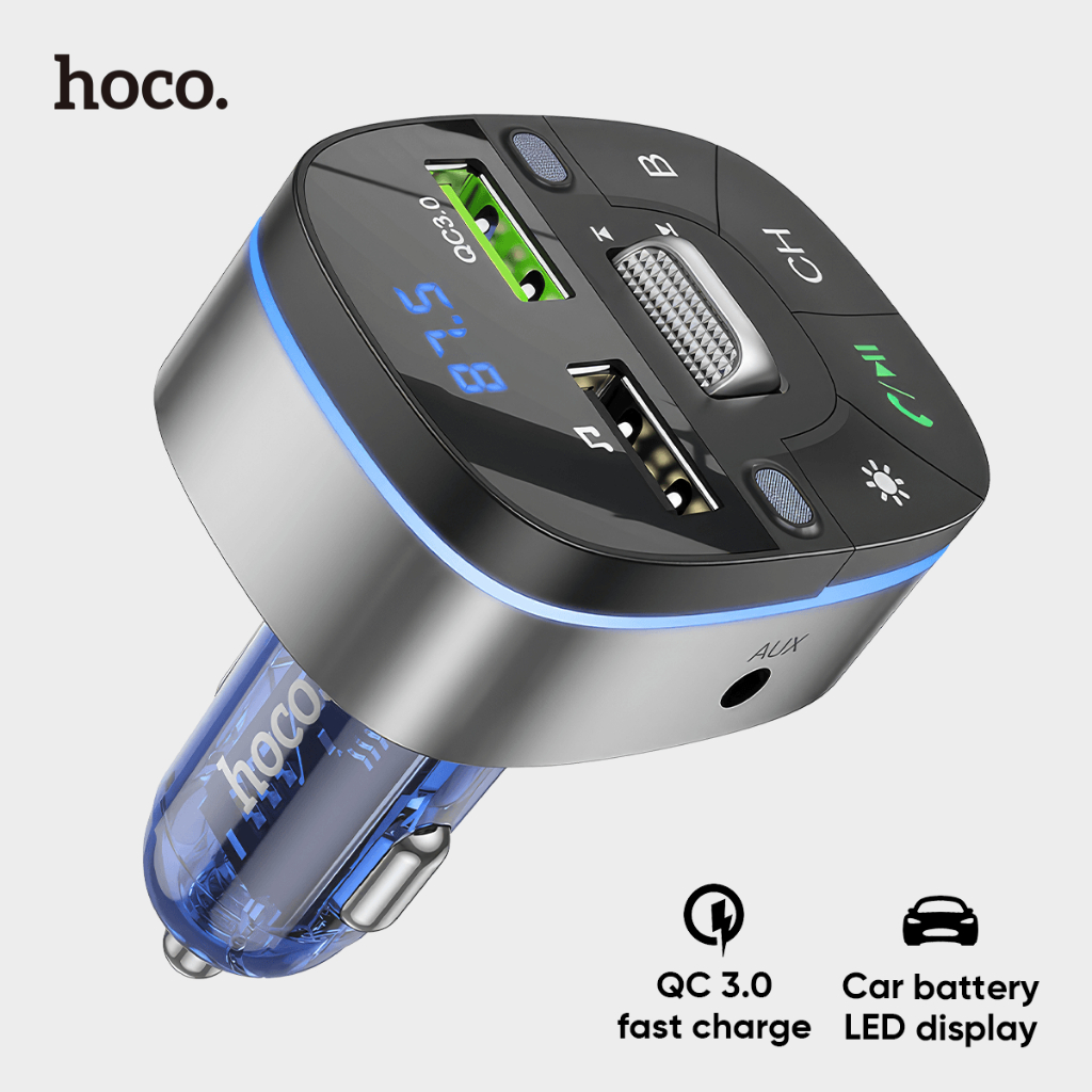 Hoco Car Charger QC3.0 FM Transmitter Modulator MP3 Player E71