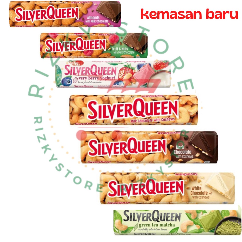 

GMBNY SILVERQUEEN 58 GRAM, COKLAT GREEN TEA , ALMOND , MEDE, SILVER QUEEN 37